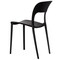 Fabulaxe Modern Plastic Outdoor Dining Chair with Open Curved Back, Black QI004227.BK - alternate 6